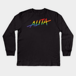 Battle Angel (rainbow effect) Kids Long Sleeve T-Shirt